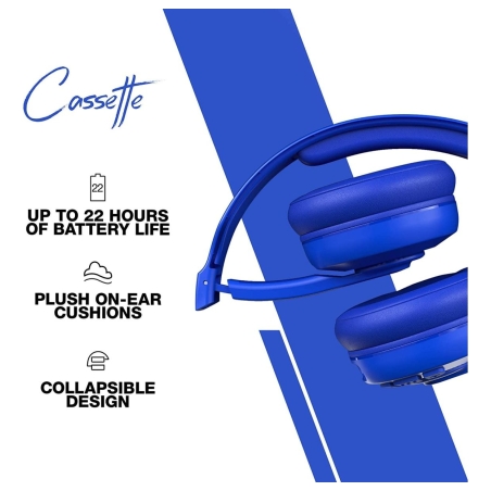 Skullcandy | Wireless Headphones | Cassette | Wireless/Wired | On-Ear | Microphone | Blue | Wireless