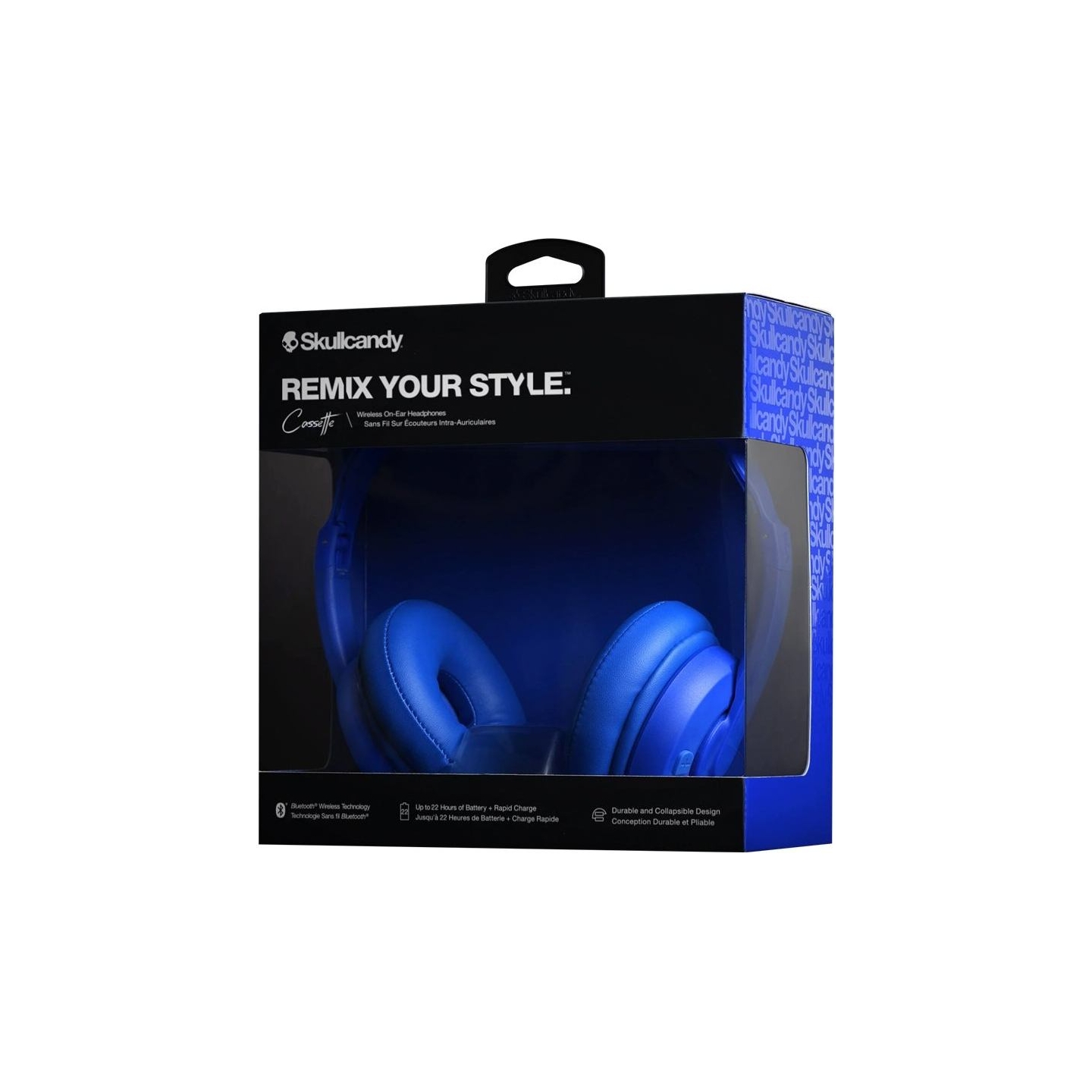 Skullcandy | Wireless Headphones | Cassette | Wireless/Wired | On-Ear | Microphone | Blue | Wireless