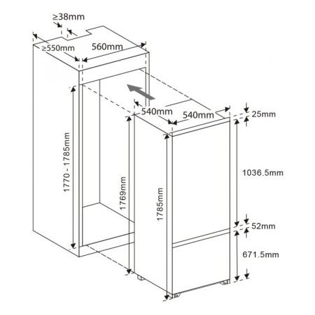 MPM Fridge-freezer MPM-259-KBI-16/E