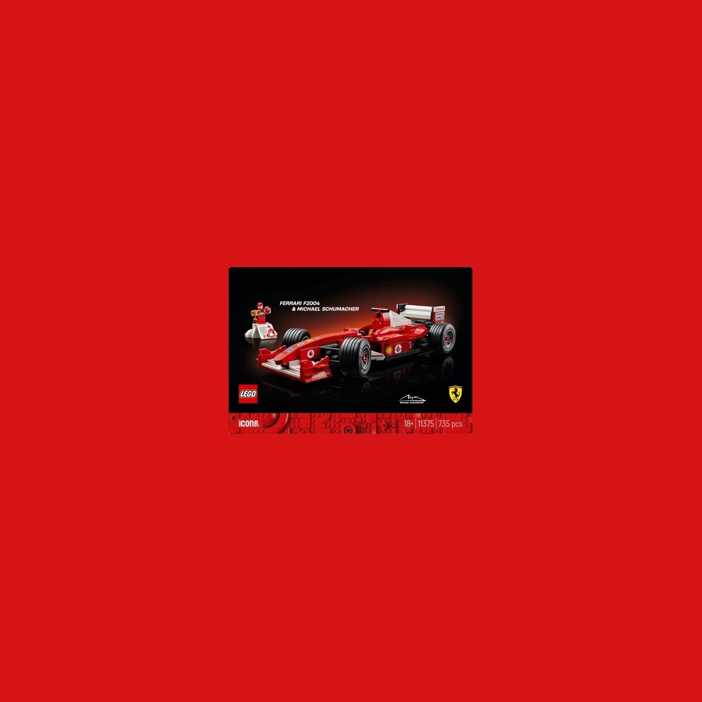 Lego Icons 11375 Ferrari F2004 and Michael Schumacher