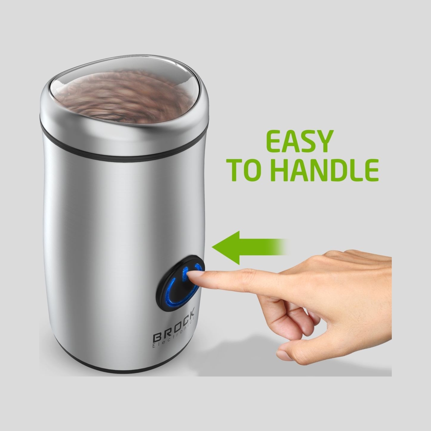 Brock CG 1050 SS Coffee Grinder 150W, Steel