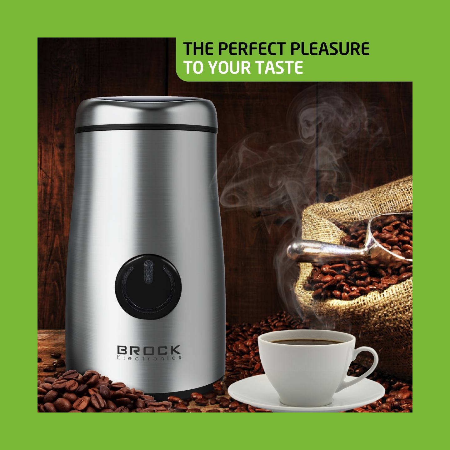 Brock CG 1050 SS Coffee Grinder 150W, Steel