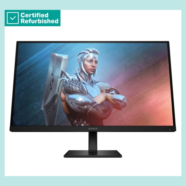 HP RENEW SILVER OMEN by HP 27 FHD Gaming Monitor - 27" 1920x1080 FHD 400-nit 165Hz AG, IPS HDR 400, 2x HDMI/DisplayPort, height 