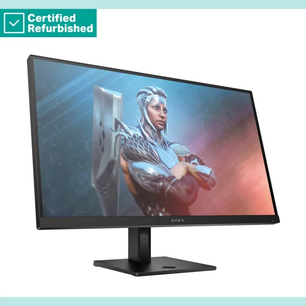 HP RENEW SILVER OMEN by HP 27 FHD Gaming Monitor - 27" 1920x1080 FHD 400-nit 165Hz AG, IPS HDR 400, 2x HDMI/DisplayPort, height 