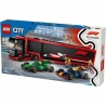 Lego Bricks City 60445 F1 Truck with RB20 & AMR 24 F1 Cars