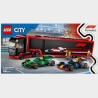 Lego Bricks City 60445 F1 Truck with RB20 & AMR 24 F1 Cars