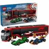 Lego Bricks City 60445 F1 Truck with RB20 & AMR 24 F1 Cars