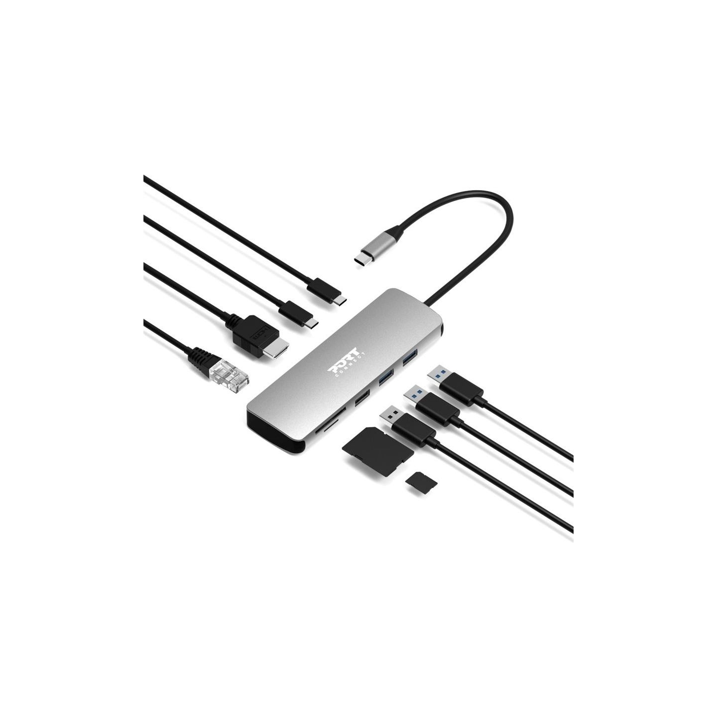 Port Connect PORT DESIGNS Docking Type C 9 In 1 - 1 X 4K HDMI - Pd 85W - Retail Btoc Only | PORT CONNECT