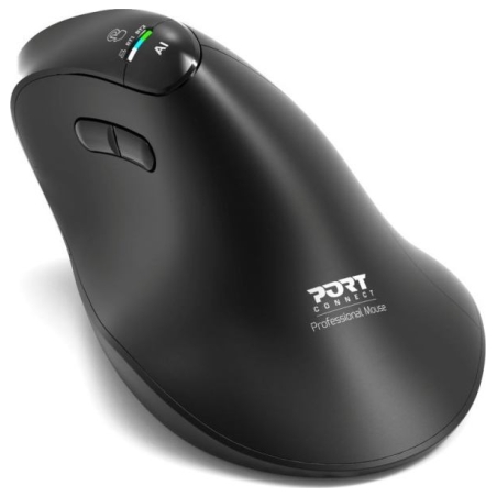 Port Connect Mouse | ERGO AUDITOR | Wireless | Bluetooth, 2.4 GHz | Black