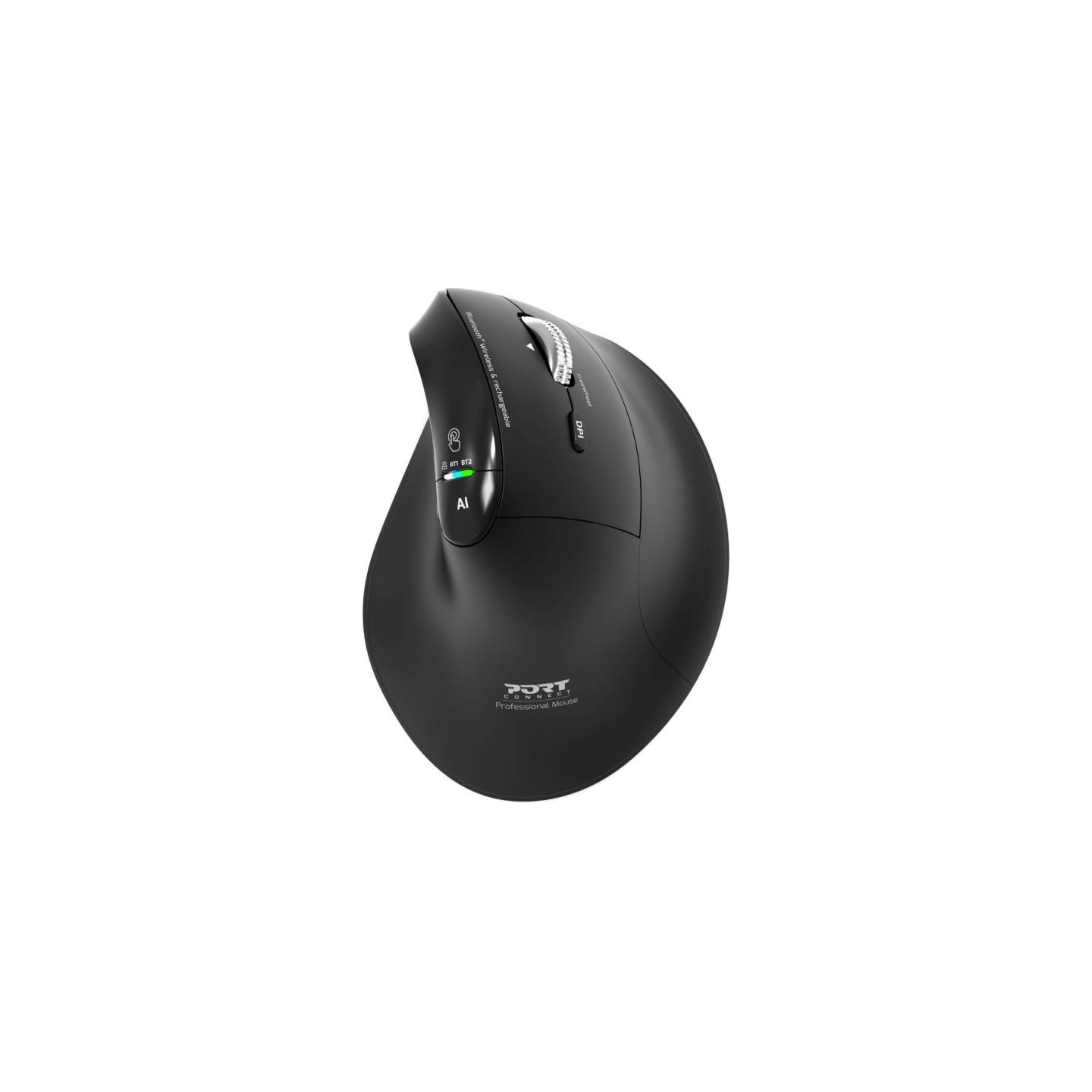 Port Connect Mouse | ERGO AUDITOR | Wireless | Bluetooth, 2.4 GHz | Black