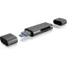Raidsonic | External card reader with multi-USB connector | External | Micro SDHC, Micro SDXC, microSD 3.0 UHS-I SD, SDHC, SDXC,