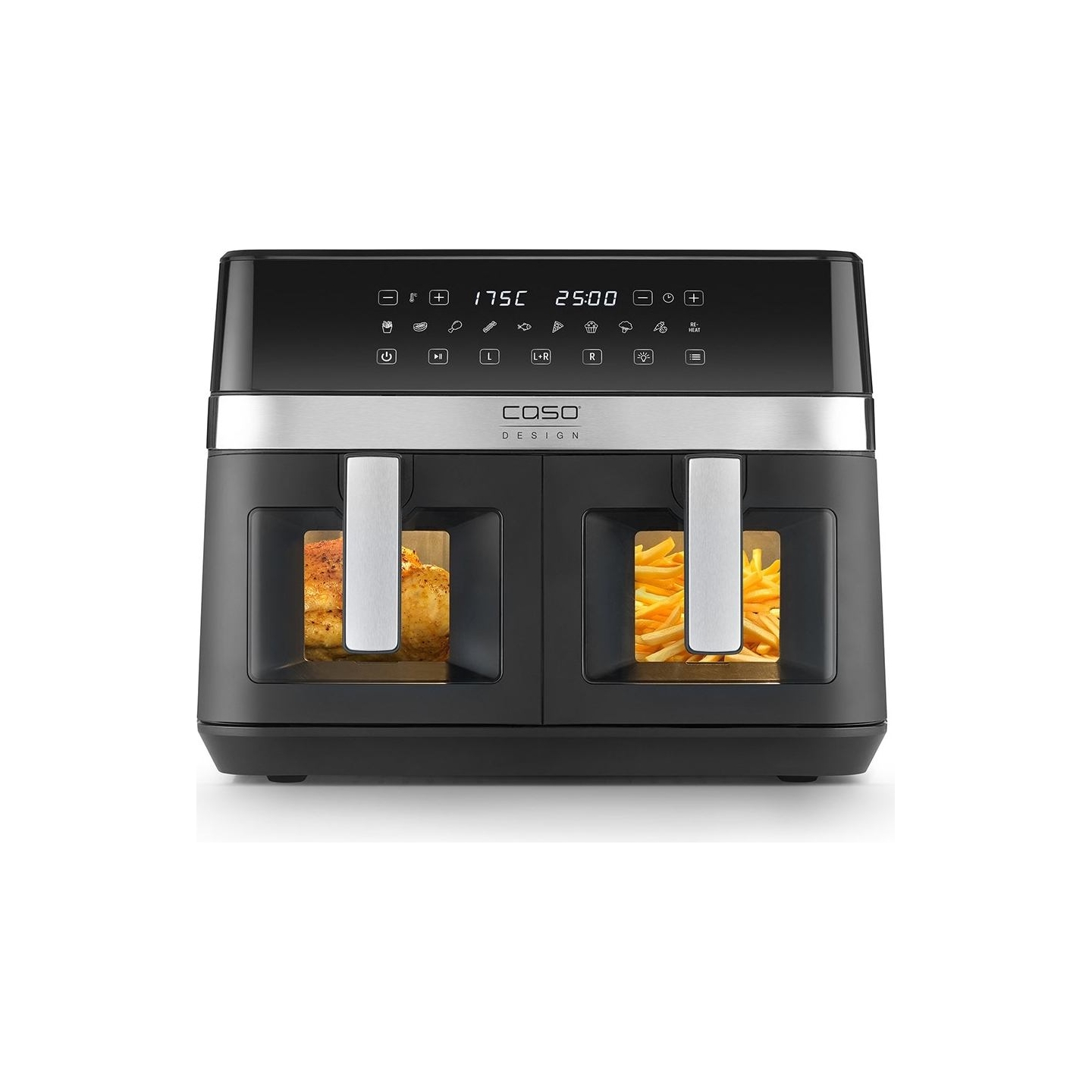 Caso Air Fryer | DuoChef | Power 2200 W | Capacity 14 L | Black