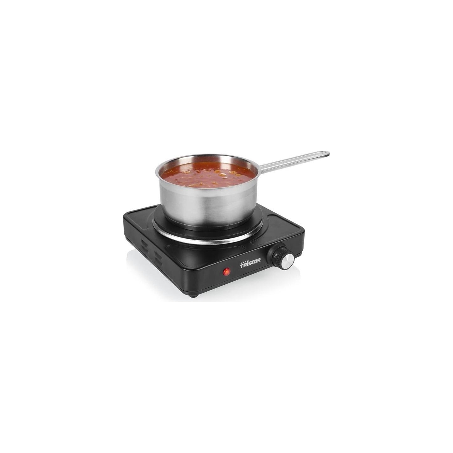 Tristar Table hob | KP-6151 | Number of burners/cooking zones 1 | Black | Electric