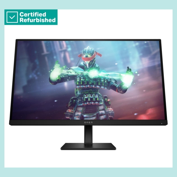 HP RENEW SILVER OMEN by HP 27k UHD Gaming Monitor - 27" 3840x2160 UHD 400-nit 144 Hz AG, IPS, USB-C/2x HDMI/DisplayPort, 2x USB-