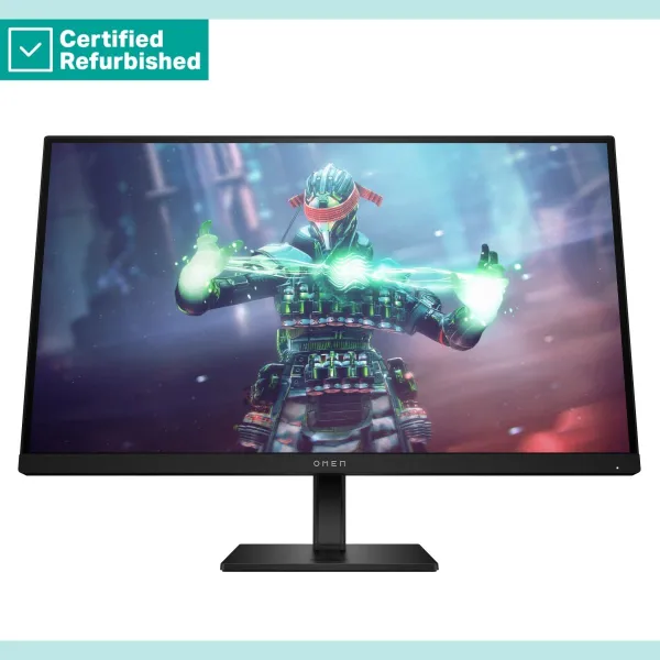 HP RENEW SILVER OMEN by HP 27k UHD Gaming Monitor - 27" 3840x2160 UHD 400-nit 144 Hz AG, IPS, USB-C/2x HDMI/DisplayPort, 2x USB-