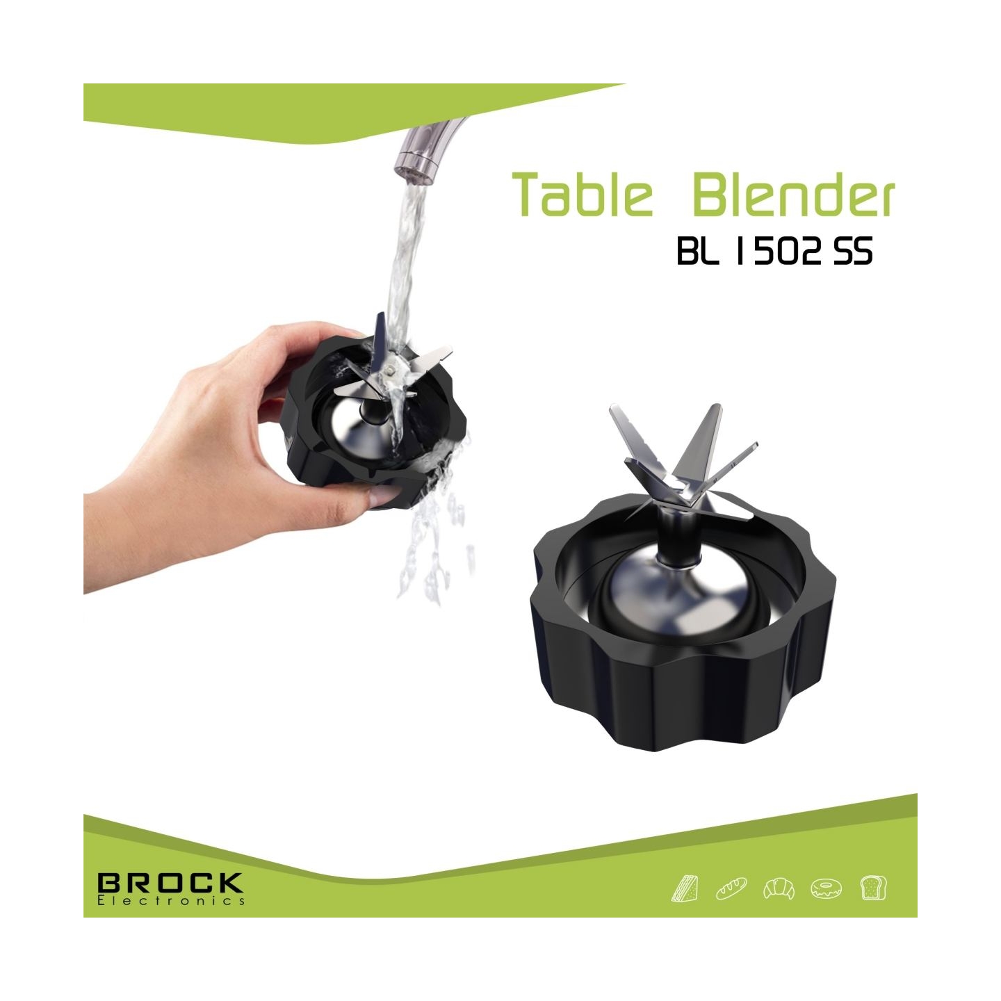 Brock BL 1502 SS Hand Mixer 500W, White