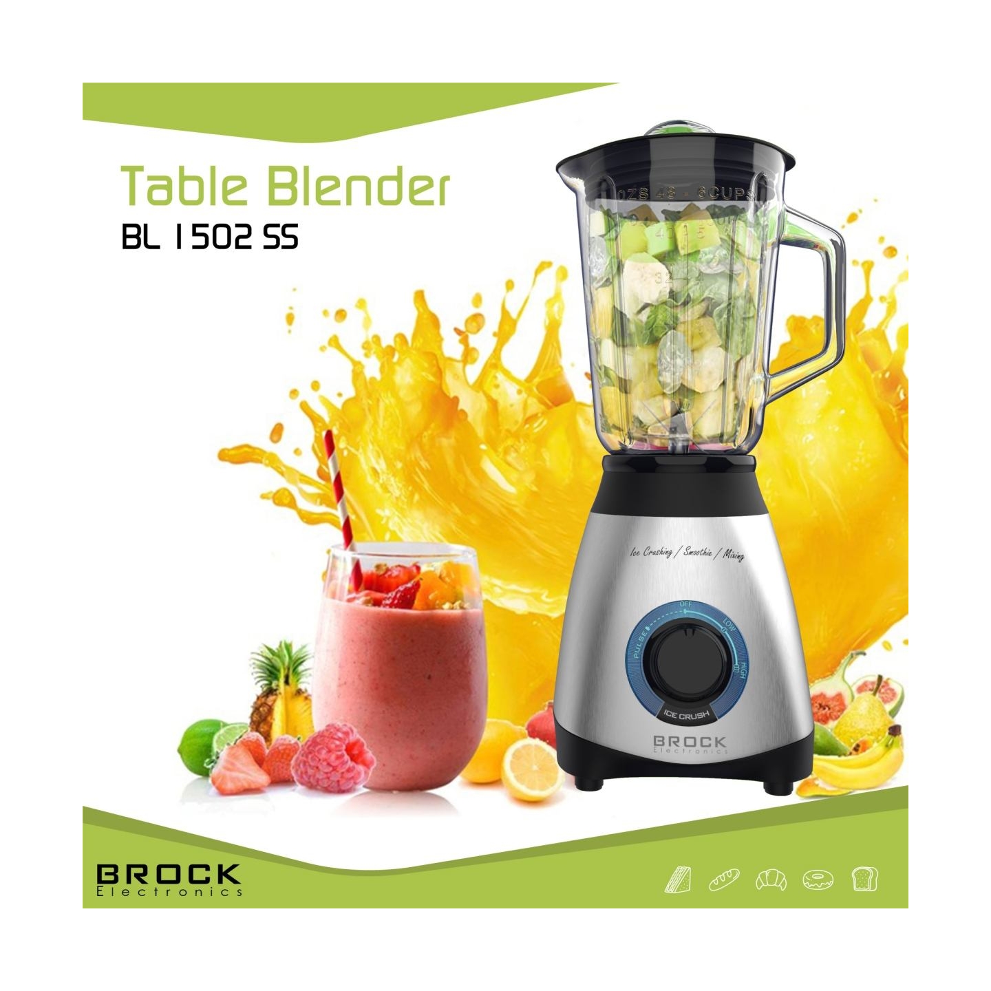 Brock BL 1502 SS Hand Mixer 500W, White