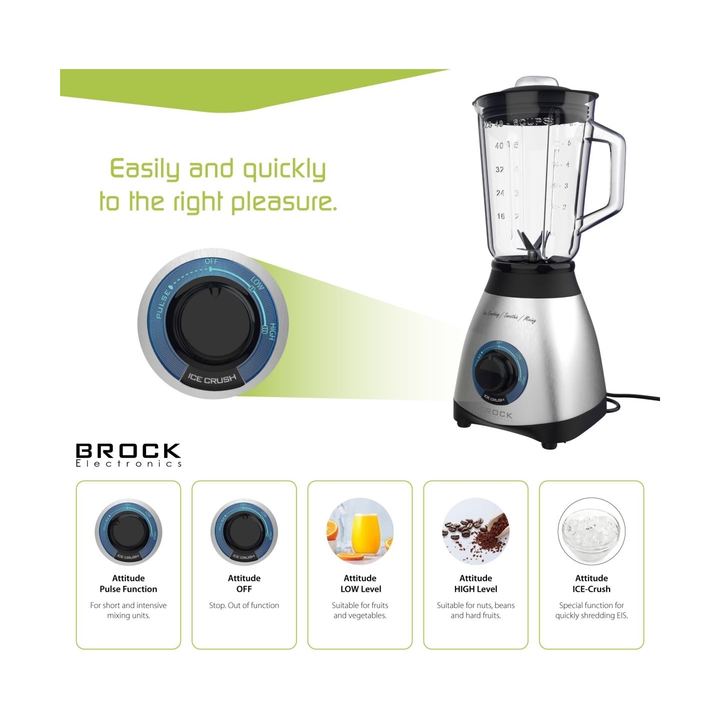 Brock BL 1502 SS Hand Mixer 500W, White