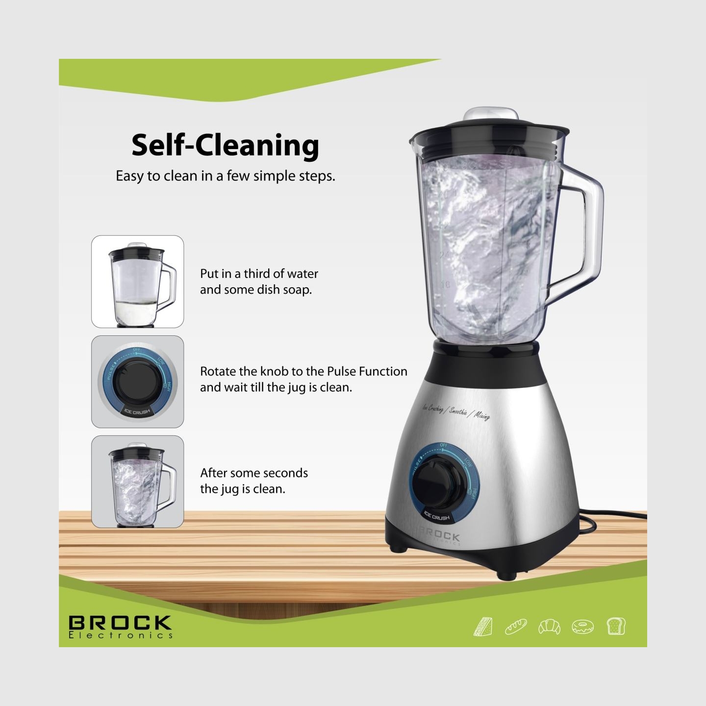 Brock BL 1502 SS Hand Mixer 500W, White