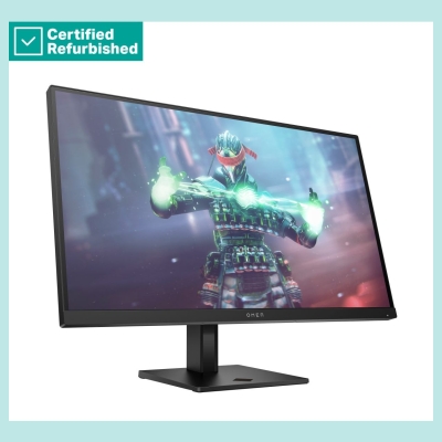 HP RENEW SILVER OMEN by HP 27k UHD Gaming Monitor - 27" 3840x2160 UHD 400-nit 144 Hz AG, IPS, USB-C/2x HDMI/DisplayPort, 2x USB-