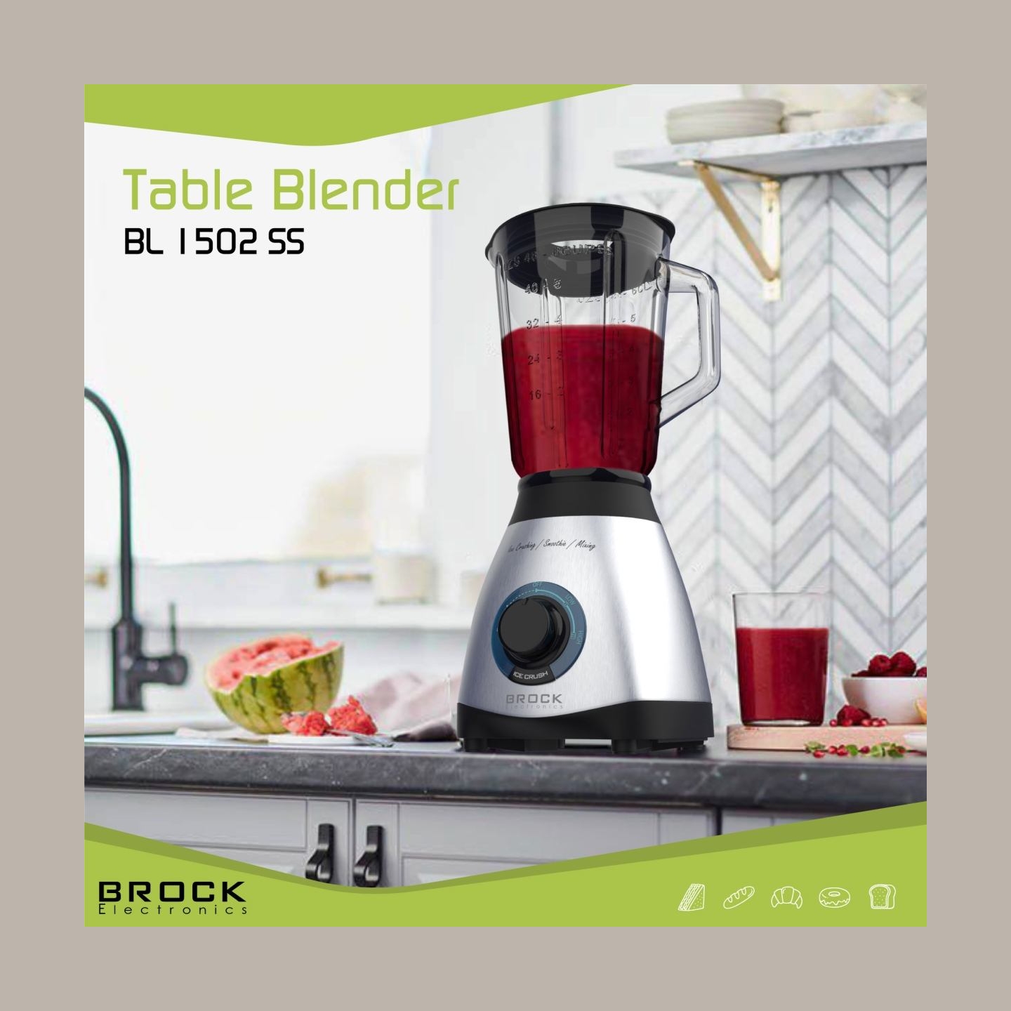 Brock BL 1502 SS Hand Mixer 500W, White