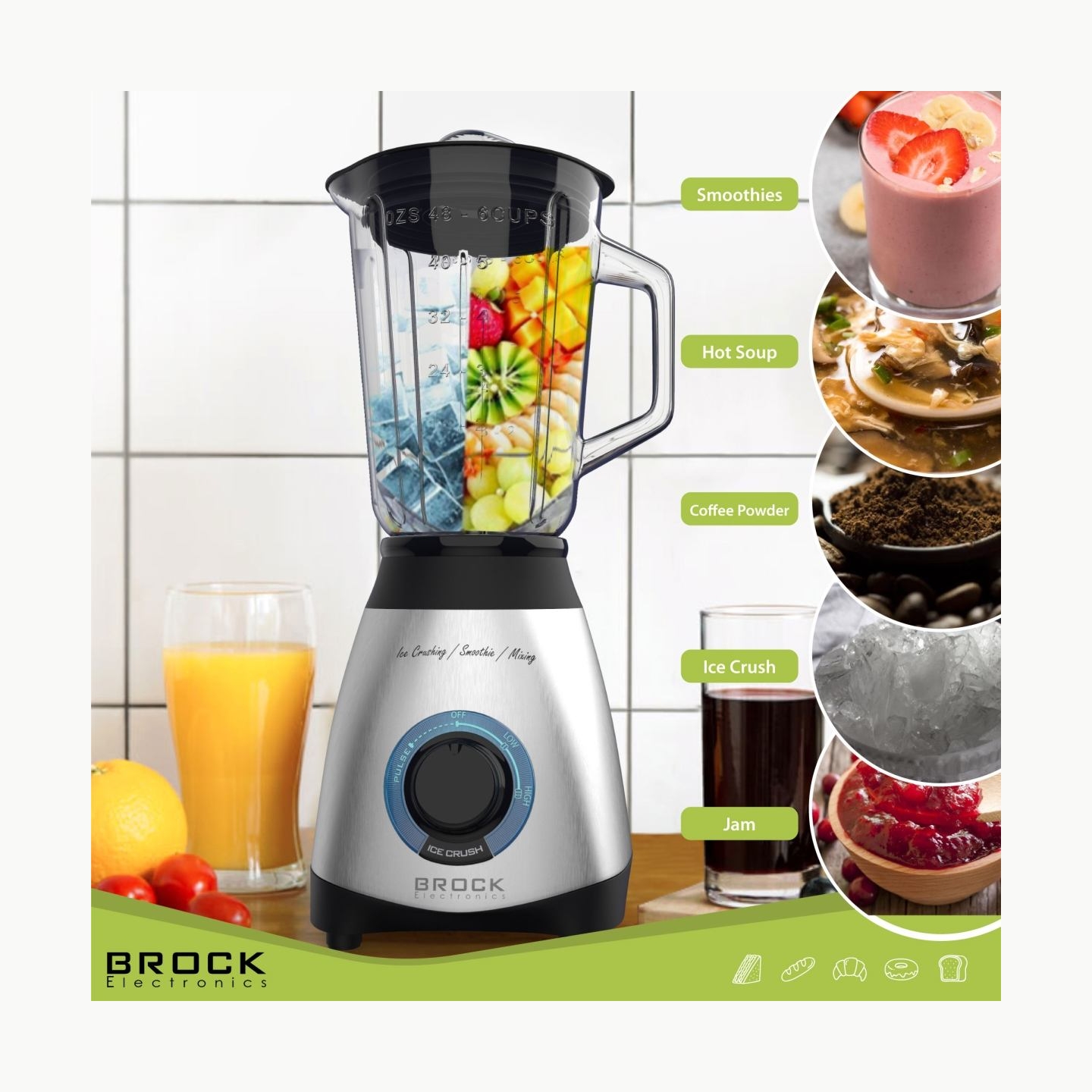 Brock BL 1502 SS Hand Mixer 500W, White