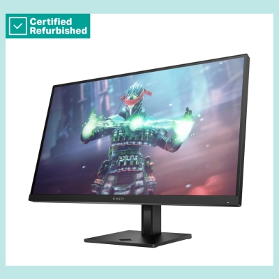 HP RENEW SILVER OMEN by HP 27k UHD Gaming Monitor - 27" 3840x2160 UHD 400-nit 144 Hz AG, IPS, USB-C/2x HDMI/DisplayPort, 2x USB-