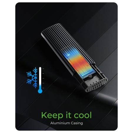 Raidsonic | M.2 NVMe and SATA SSD Enclosure via USB Type-C | IB-1808MCT-CU31