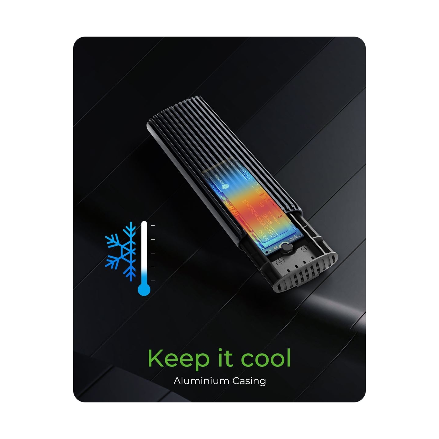 Raidsonic | M.2 NVMe and SATA SSD Enclosure via USB Type-C | IB-1808MCT-CU31