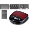 Brock SSM 6004 RD 4 in 1 Sandwich/Nutlet/WaffleMaker And Grill 750 W, Red