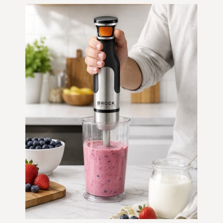 Brock HB 8001 S Hand Blender 700W, Black/Steel