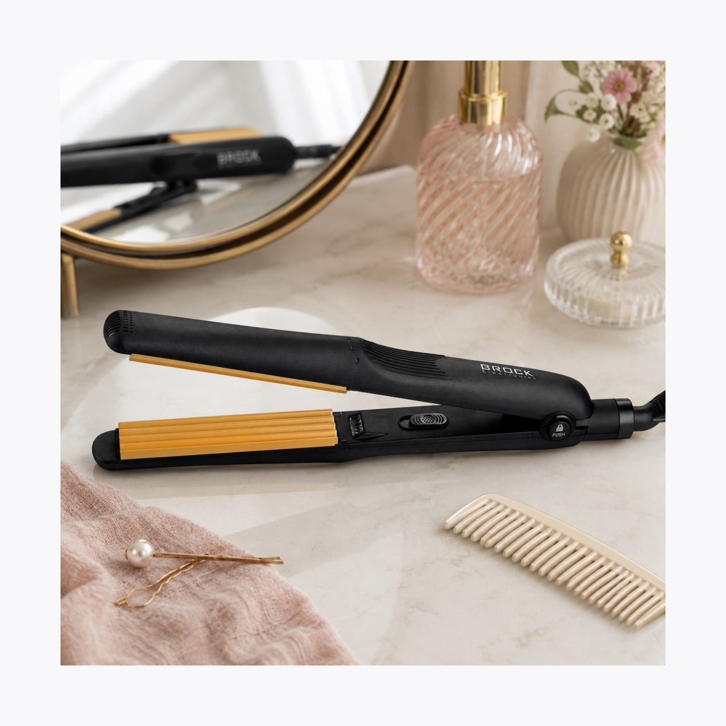 Brock HC 2001 BK Ceramic Hair Crimper 25W, Black