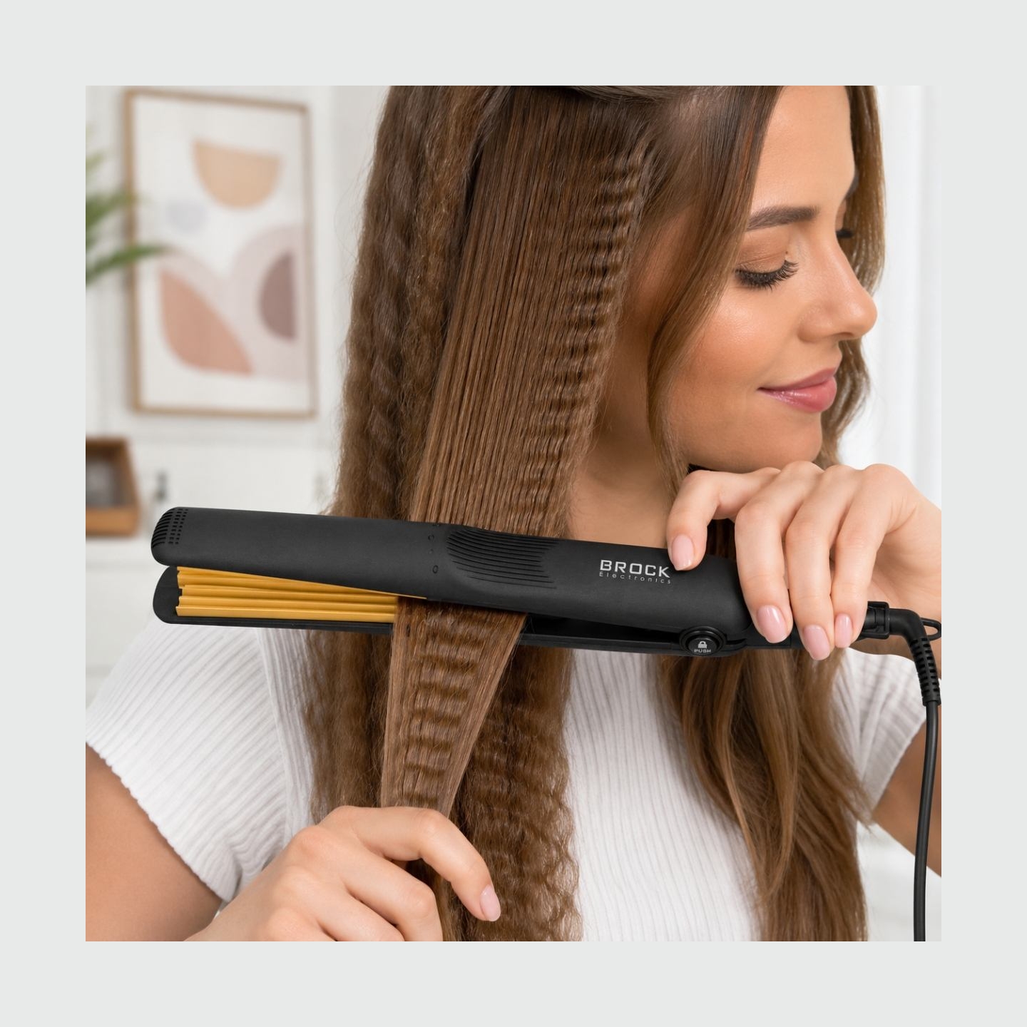 Brock HC 2001 BK Ceramic Hair Crimper 25W, Black