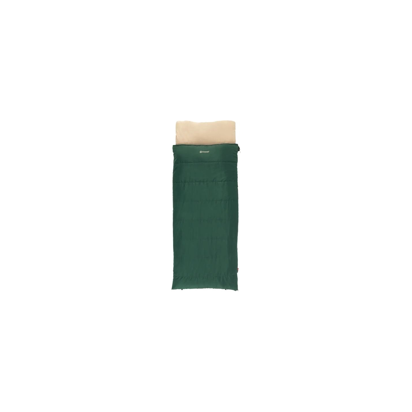Outwell Contour Prime Green | Sleeping Bag | 220 x 85 cm | -13 to 16 °C | 2-way L-shape open-end with auto lock
