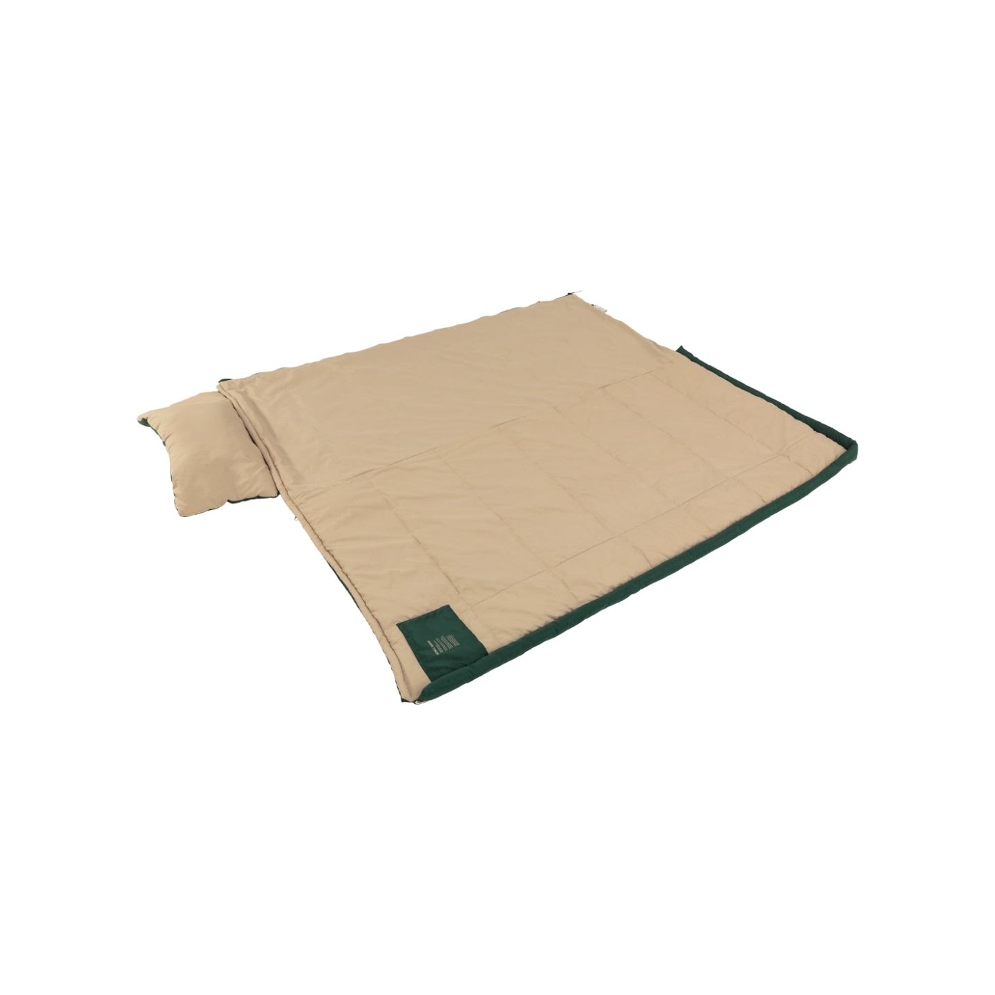 Outwell Contour Prime Green | Sleeping Bag | 220 x 85 cm | -13 to 16 °C | 2-way L-shape open-end with auto lock