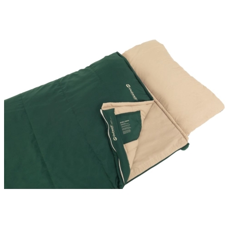 Outwell Contour Prime Green | Sleeping Bag | 220 x 85 cm | -13 to 16 °C | Right Zipper