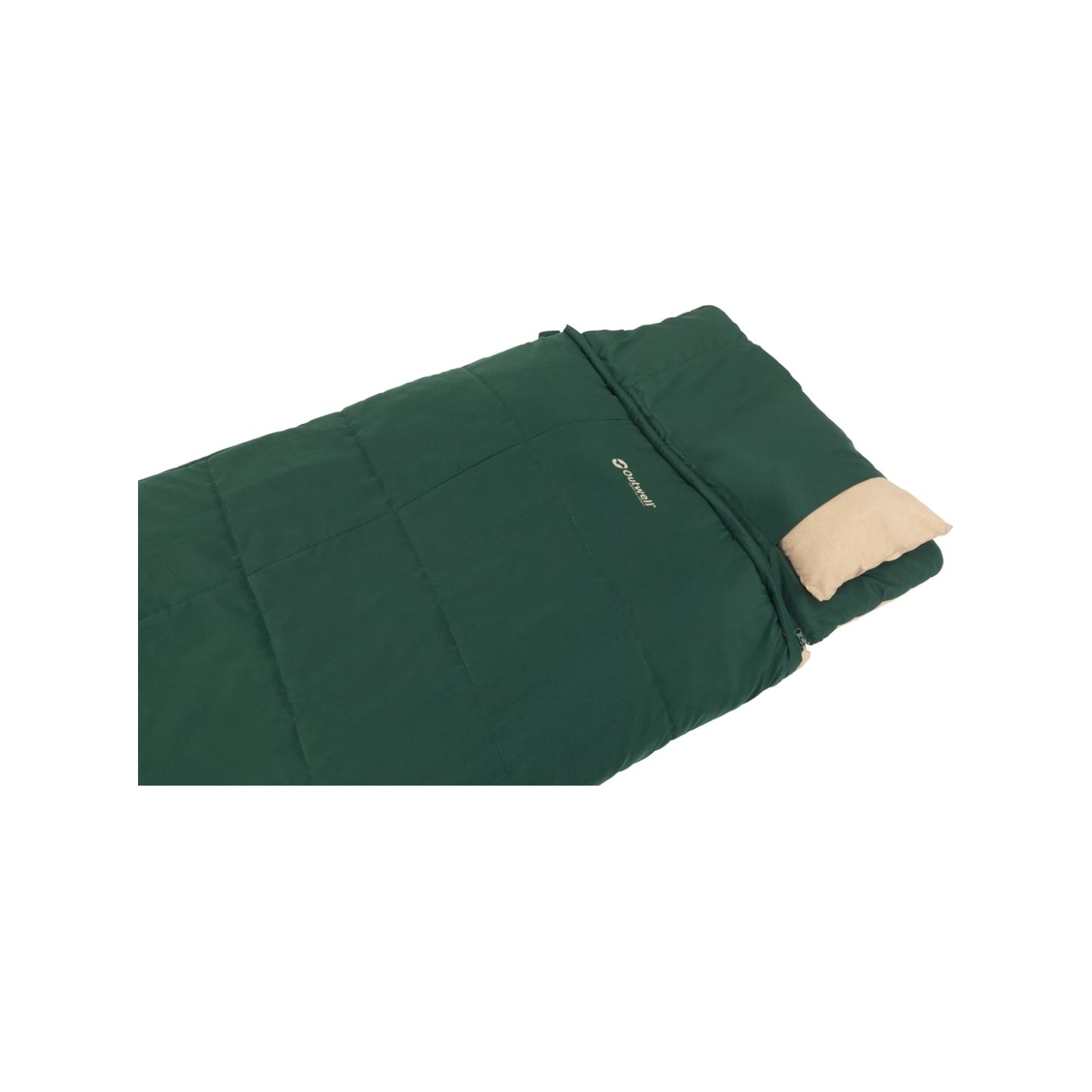 Outwell Contour Prime Green | Sleeping Bag | 220 x 85 cm | -13 to 16 °C | Right Zipper