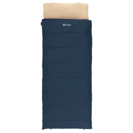 Outwell Contour Lux Deep Blue | Sleeping Bag | 220 x 85 cm | -19 to 15 °C | Right Zipper