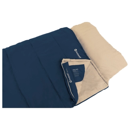 Outwell Contour Lux Deep Blue | Sleeping Bag | 220 x 85 cm | -19 to 15 °C | Right Zipper