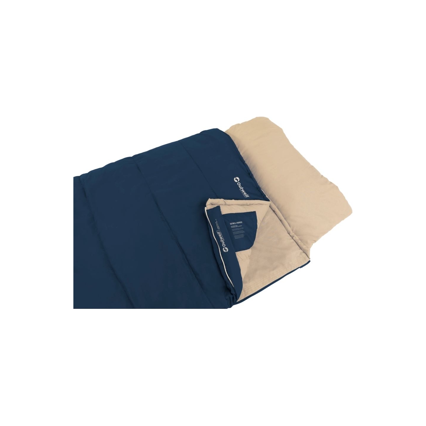 Outwell Contour Lux Deep Blue | Sleeping Bag | 220 x 85 cm | -19 to 15 °C | Right Zipper