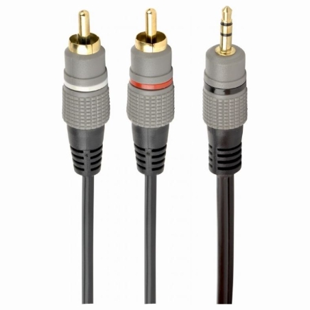 Cablexpert 3.5 mm stereo plug to 2xRCA plugs, gold-plated connectors, 1.5 | CCA-352-1.5M