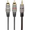 Cablexpert 3.5 mm stereo plug to 2xRCA plugs, gold-plated connectors, 1.5 | CCA-352-1.5M