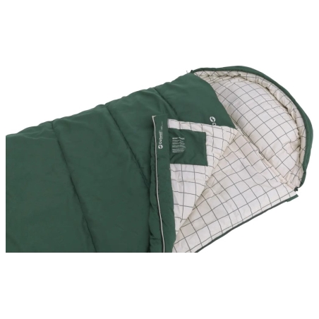 Outwell Camper Prime Green | Sleeping Bag | 235 x 90 cm | -15 to 5 °C | Right Zipper