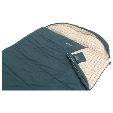 Outwell Camper Lux Double Blue | Sleeping Bag | 235 x 150 cm | -16 to 5 °C | Both Side Zipper