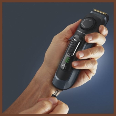 Rowenta Beard Trimmer | TN3804E0 Virtuo | Cordless | Number of length steps 39 | Black/Blue