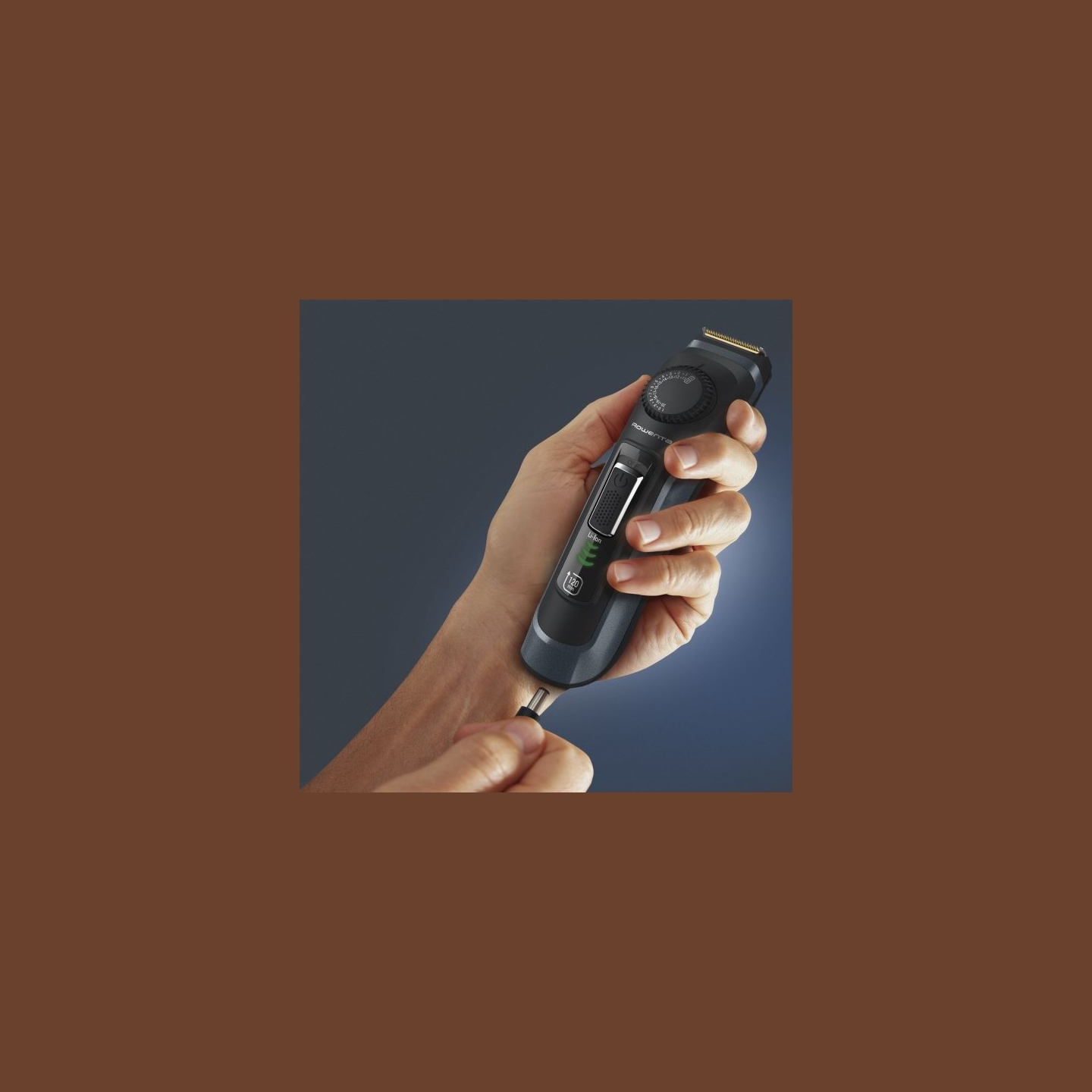Rowenta Beard Trimmer | TN3804E0 Virtuo | Cordless | Number of length steps 39 | Black/Blue