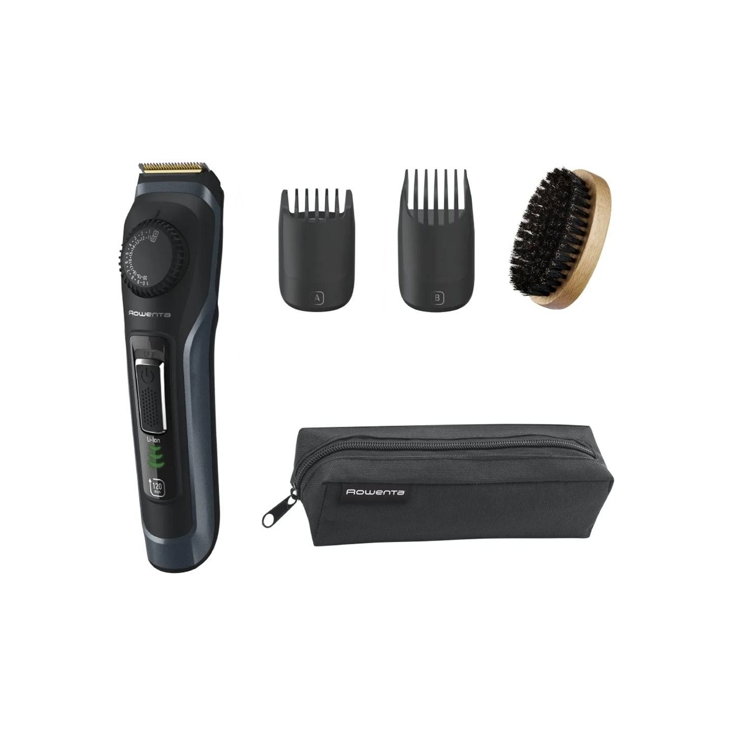 Rowenta Beard Trimmer | TN3804E0 Virtuo | Cordless | Number of length steps 39 | Black/Blue