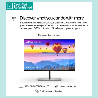 HP RENEW SILVER HP 724pu Series 7 Pro WUXGA Charging Monitor - 24" 1920x1200 WUXGA 350-nit 100Hz AG, IPS, USB-C(100W)/HDMI/Displ