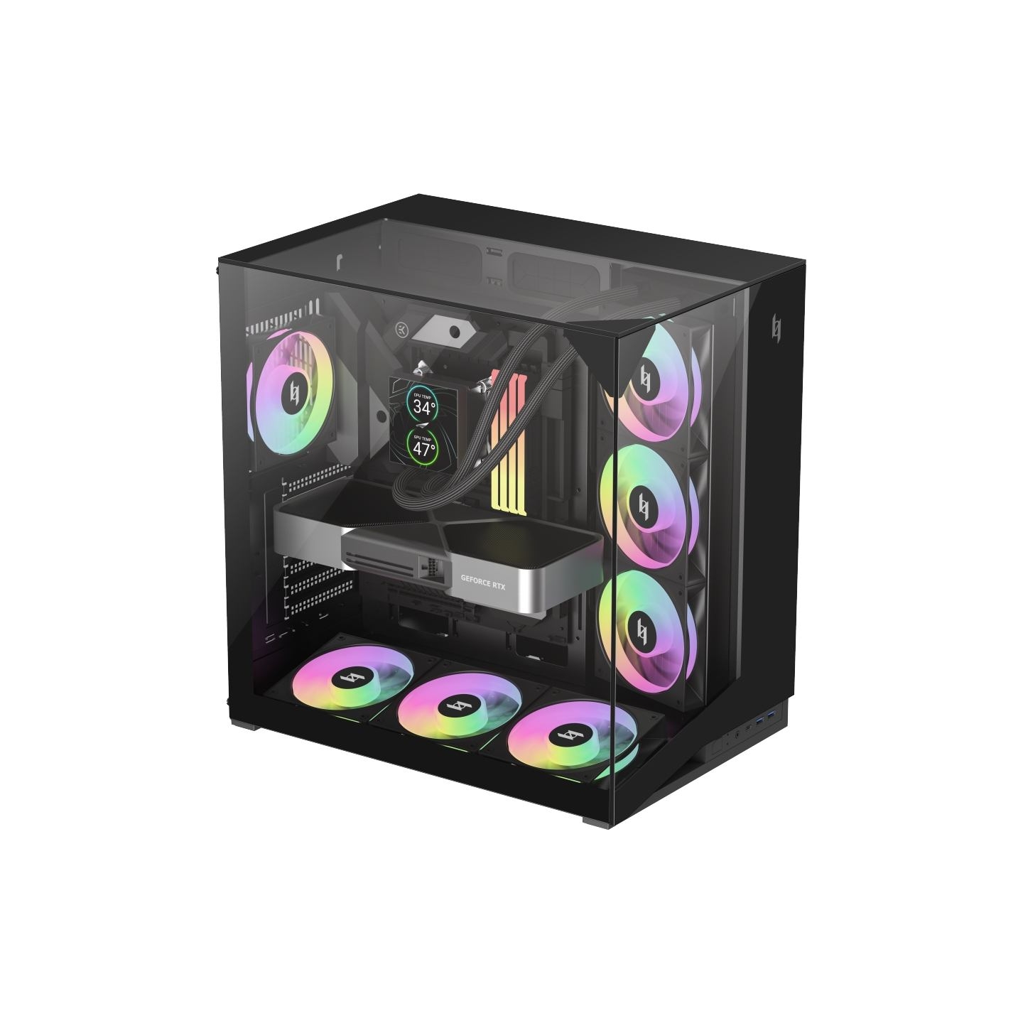 Gamemax Case | NEX C56 VC BK | ATX