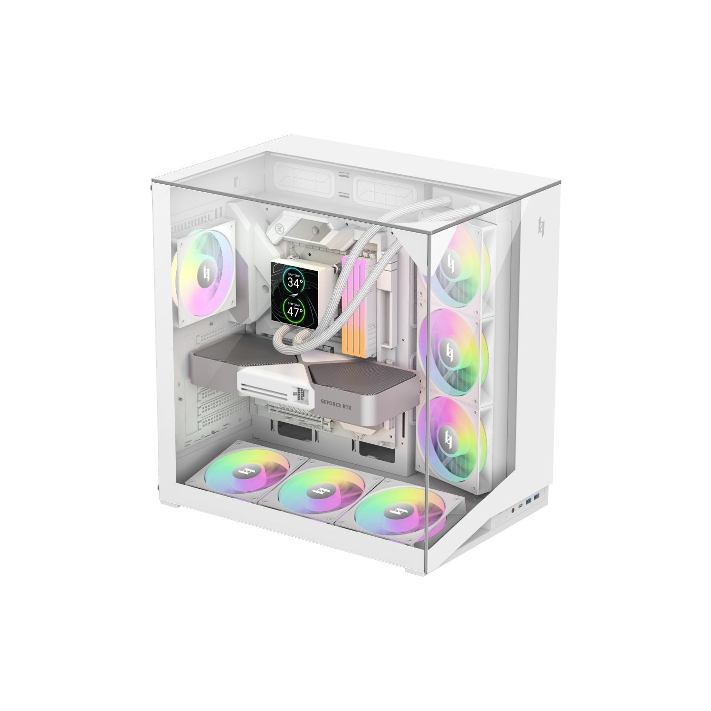 Gamemax Case | NEX C56 VC WH | ATX